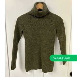 XS Women’s Banana Republic Merino Wool Forest Green Sweater Turtleneck